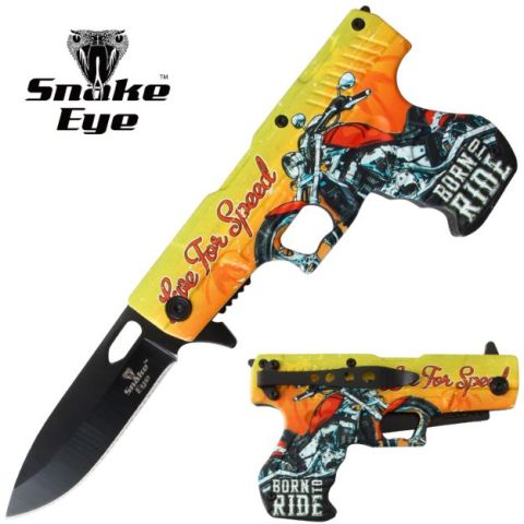 Snake Eye Tactical Gun Knife 4.5" Closed. SE-5272-B