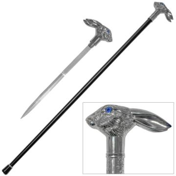 37" Rabbit Shape Walking cane with Hidden Sword