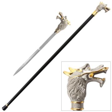 37" Dragon Shape Walking cane with Hidden Sword