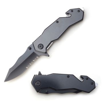 Snake Eye Tactical Rescue Style Assist Folding Knife SE-847BK