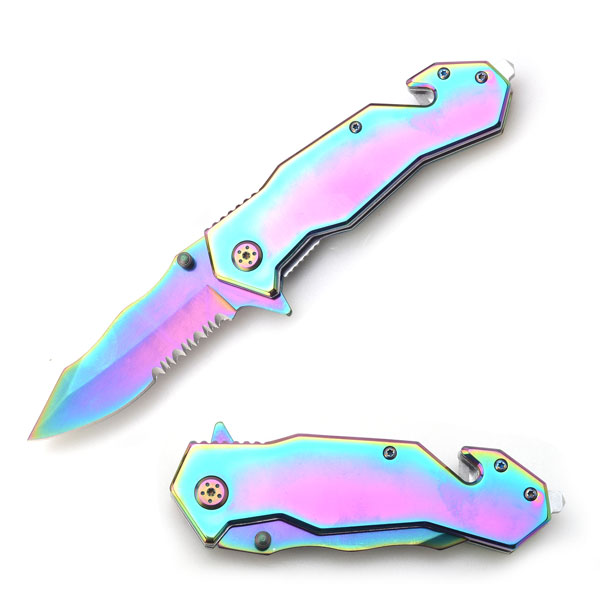 Snake Eye Tactical Rescue Style Assist Folding Knife SE-847RB