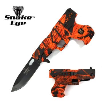 " Snake Eye " First Production Gun Shape Spring Assist Knife 4.5"