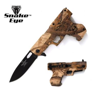 " Snake Eye " First Production Gun Shape Action Assist Knife 4.5"