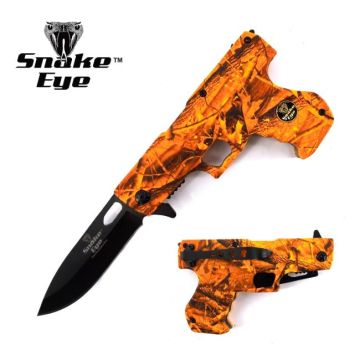" Snake Eye " First Production Gun Shape Action Assist Knife 4.5"