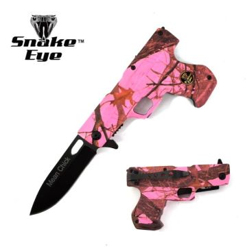 " Mean Chick " First Production Gun Shape Spring Assist Knife