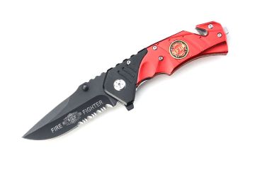 Rescue Style Half Serration Spring Assist Knife SE-921FD