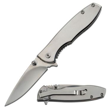 All Aluminum Mirror Polish Ti Coated Spring Assist Knife SE-933S