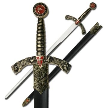 Medieval Warrior Knight's Templar Shield Sword SW-374