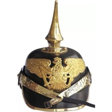 Medieval Warrior German Black Pickelhaube Military Helmet