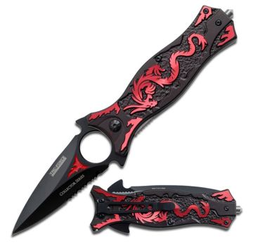 Red Dragon Action Assist Knife Spear & Spike Tactical 4.5"