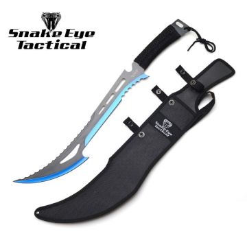 Snake Eye Tactical Zombie Killer Machete Two Tone Blue & Black