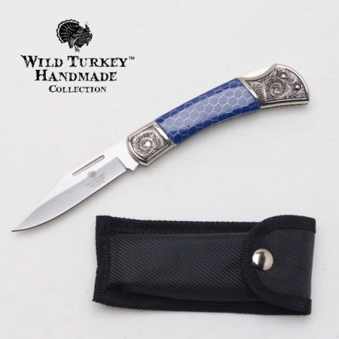 Wild Turkey Handmade Lock Back Manual Folding Knife WT-1239MBL