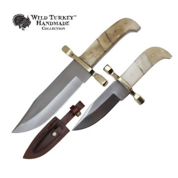 Wild Turkey Handmade Collection Fix Blade Knife 2pc Set.