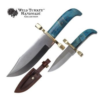 Wild Turkey Handmade Collection Fix Blade Knife 2pc Set.