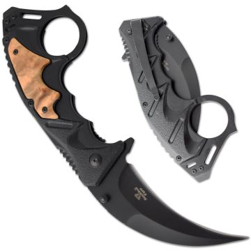 Snake Eye Tactical Spring Assist Karambit Style Folding Knife SE-1127BKW