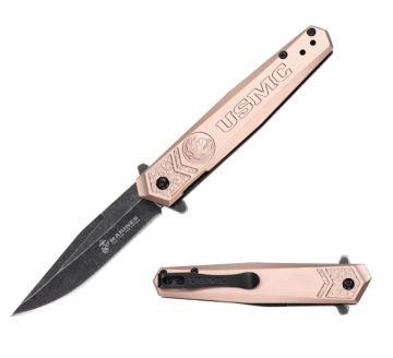 USMC Spring Assisted Knife - M-A3009TN