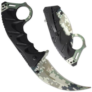 Snake Eye Tactical Karambit Style Spring Assist Pocket Knife SE-1127CM