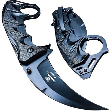 Snake Eye Tactical Spring Assist Karambit Style Folding Knife SE-1127BK