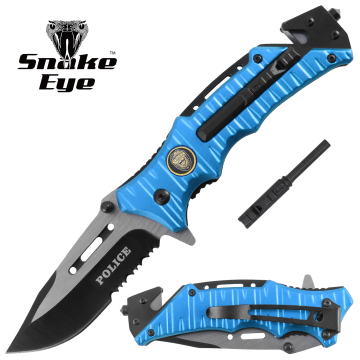 Snake Eye Tactical Rescue Style Survival Spring Assist Folding Knife SE-5379PO