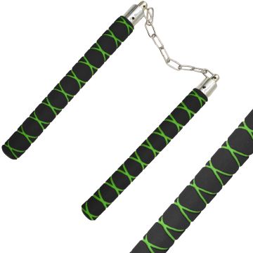 12" Padded Foam Nunchaku with Chain 802-BKGN