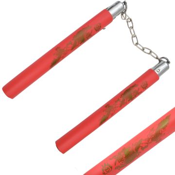 12" Padded Foam Nunchaku with Chain 802-RD
