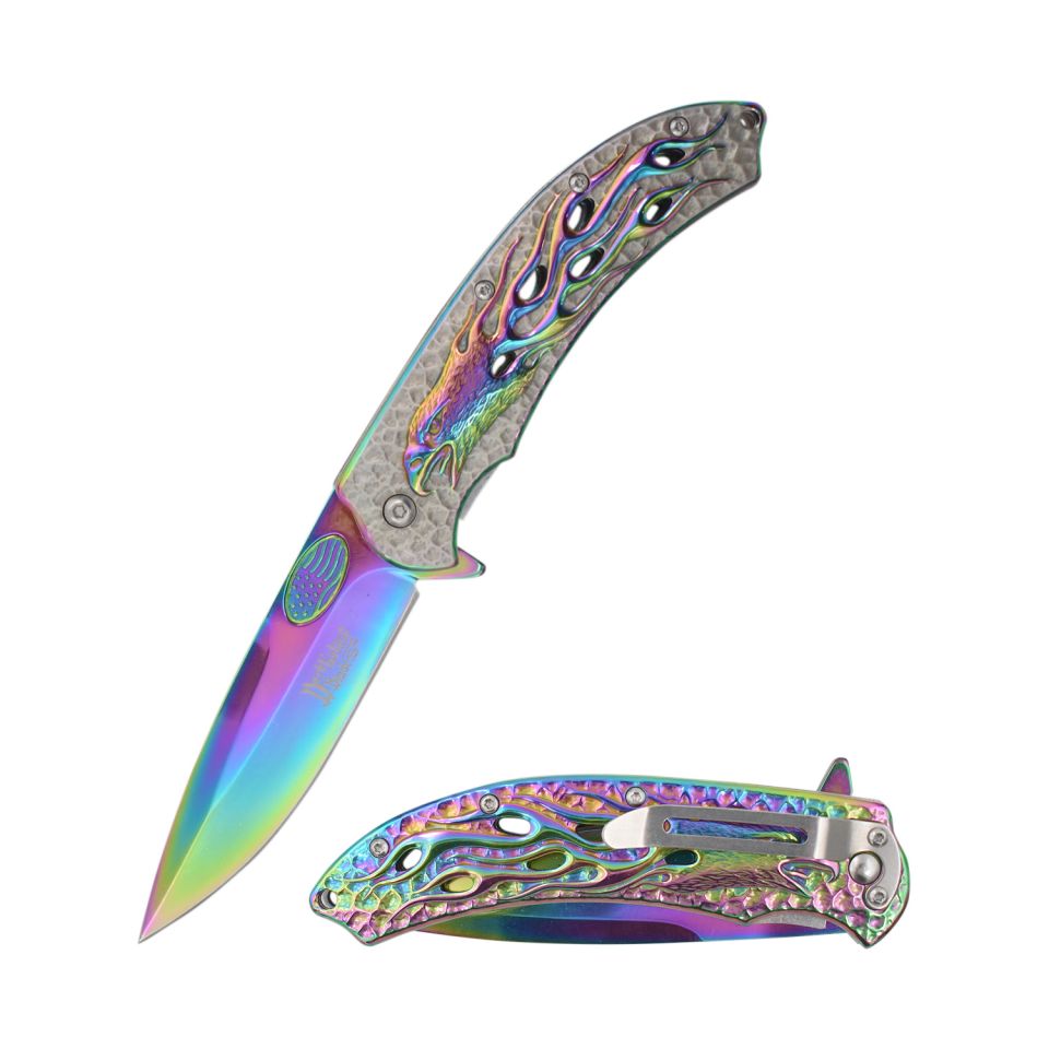 Dark Fantasy Blades Heavy Duty Spring Assisted Knife - DF-1108RB