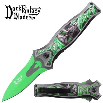 Dark Fantasy Blade Spring Assist Knife Collection - DF-187GR
