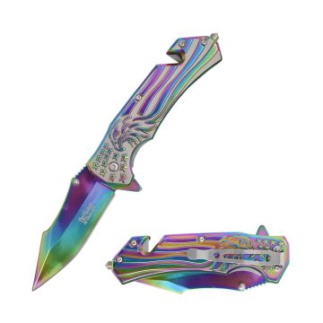 Dark Fantasy Blades Rescue Style Spring Assist Knife - DF-2055-1