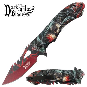 Dark Fantasy Blade Spring Assist Knife Collection - DF-2204RD2