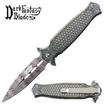Dark Fantasy Blades Dagger Style Folding Pocket Knife DF-5380-2