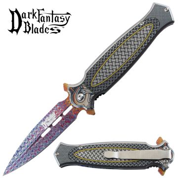 Dark Fantasy Blades Dagger Style Folding Pocket Knife DF-5380-3