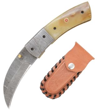 Wild Turkey Handmade Collection Karambit Style Folding Knife DM-15BN