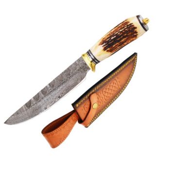 Old Ram Handmade Custom Damascus Hunting Bowie Knife DM-551