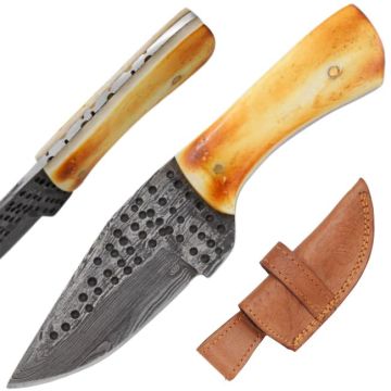 Old Ram Handmade Full Tang Damascus Steel Blade Hunting Knife