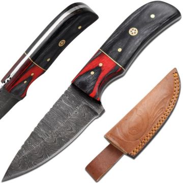 Old Ram Custom Handmade Full Tang Real Damascus Skinner Knife