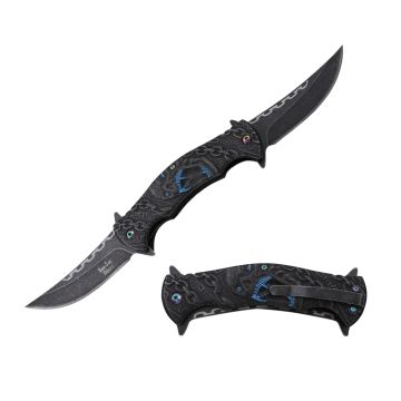 Dark Side Blades Spring Assist Twin Blade Folding Knife DS-A2010BL