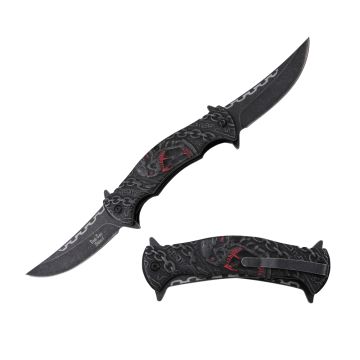 Dark Side Blades Spring Assist Twin Blade Folding Knife DS-A2010RD