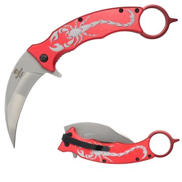 Snake Eye Tactical Karambit Style Spring Assist knife HGB068-SL-BU