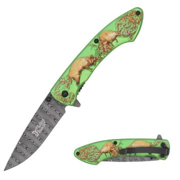 Dark Fantasy Blade Spring Assist Knife HGB17A-GNGD