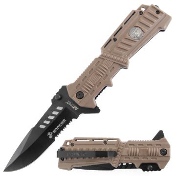 Officially Licensed USMC U.S Marines Military Assisted Folding Pocket Knife M-A1000TN