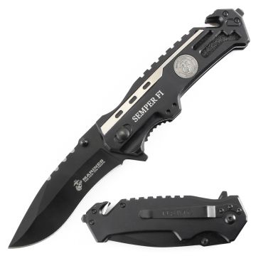 Officially Licensed USMC U.S Marines Military Assisted Folding Pocket Knife M-A1002DP