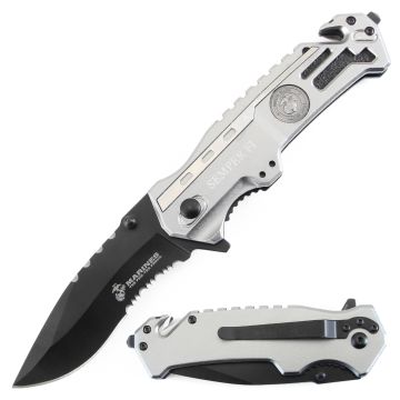 Officially Licensed USMC U.S Marines Military Assisted Folding Pocket Knife M-A1002DS