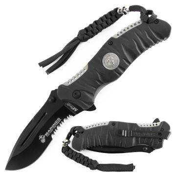 Officially Licensed USMC U.S Marines Military Assisted Folding Pocket Knife M-A1020BK