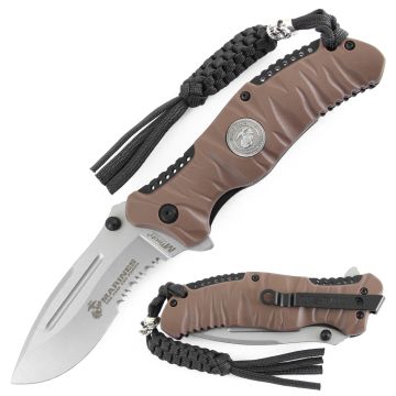 Officially Licensed USMC U.S Marines Military Assisted Folding Pocket Knife M-A1020TN