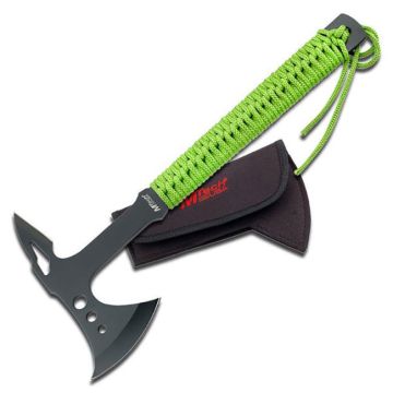 M-Tech Tactical Zombie Axe 15" Overall Green Cord Handle
