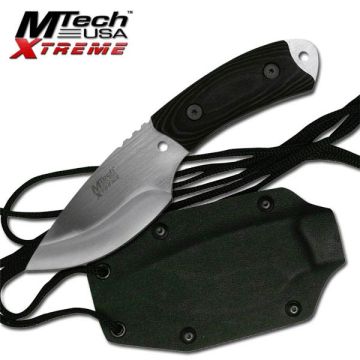 MTech Outdoor Survival Knife with Black Micarta Handle - MX-8035