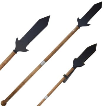 Medieval Warrior Handmade Winged Viking Spear With Sheath OR-708