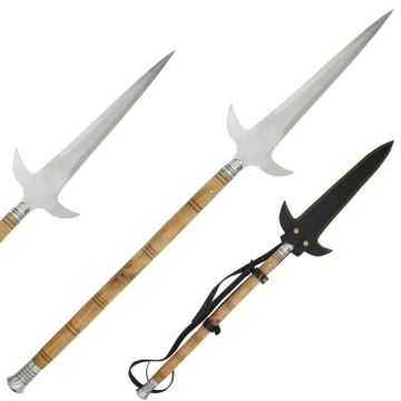 Medieval Warrior Handmade Winged Viking Spear With Sheath OR-711
