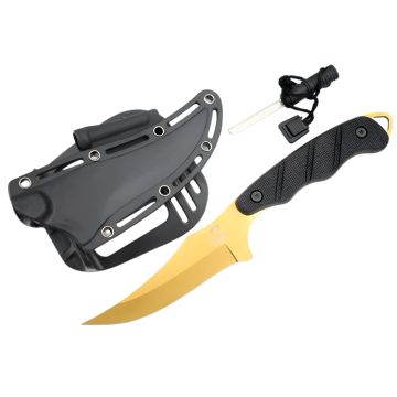 Snake Eye Tactical Fix Blade Full Tang Knife With Knife Sharpener SE-1148GD