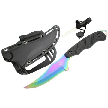 Snake Eye Tactical Fix Blade Full Tang Knife With Knife Sharpener SE-1148RB